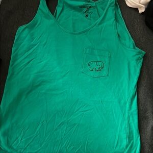 Green Tank Top with Elephant Pocket